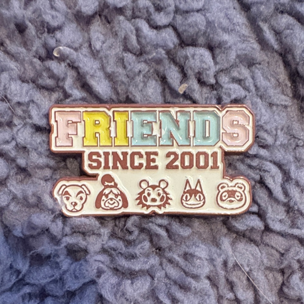 Nintendo FRIENDS Since 2001 Enamel Pin - Pastel Yellow & Blue